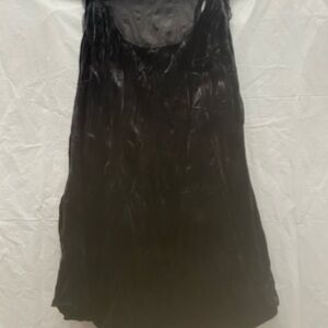 Black Rainn Junior Size Black Velvet & Lace Tank Top Sz L 100% Polyester NWNT